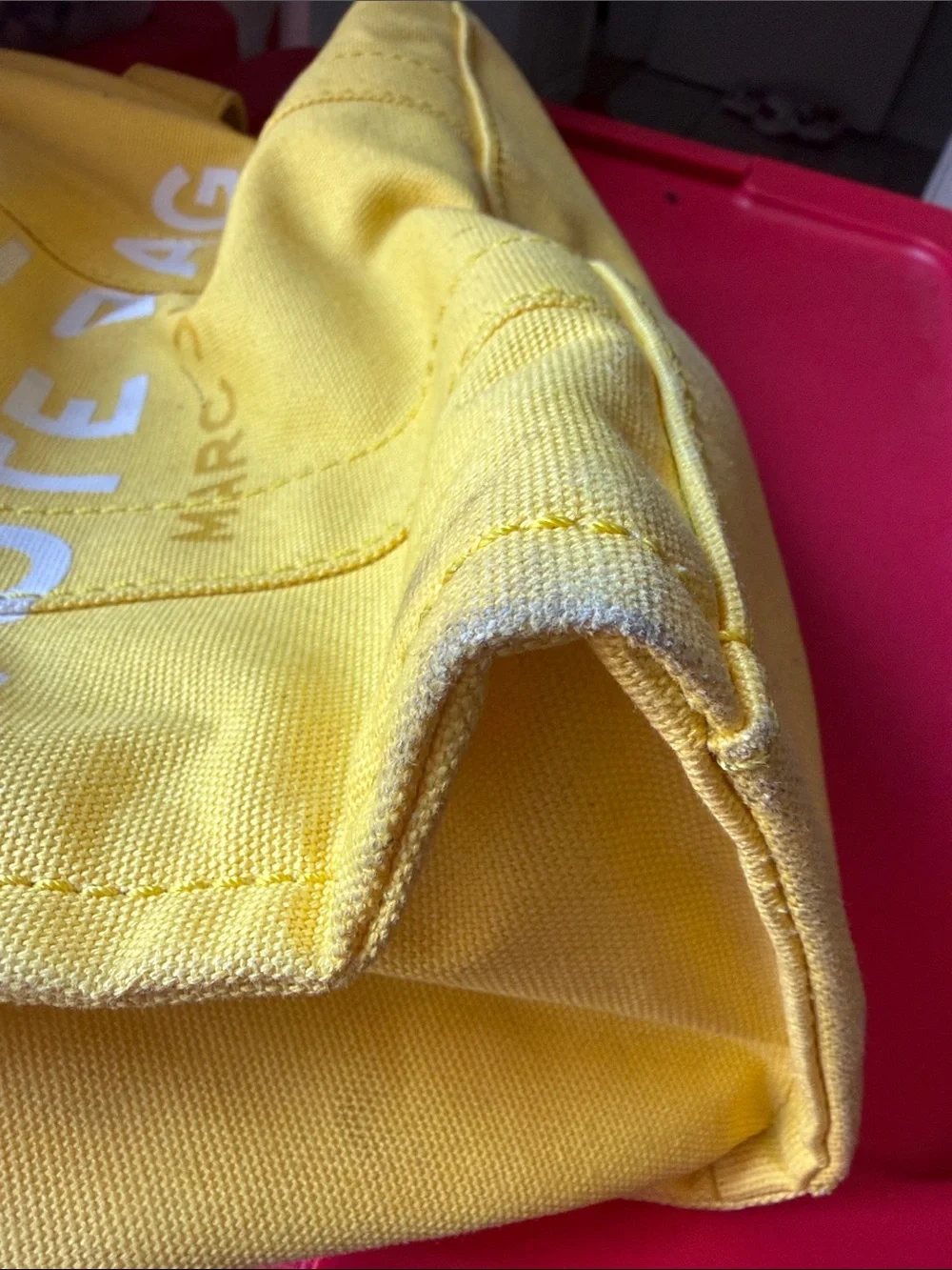 Marc Jacobs Yellow Canvas Tote used
